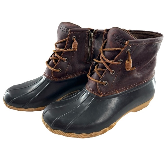 Sperry Brown Salt Water Duck Rain Boots - Picture 1 of 6